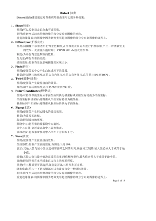 photoshop滤镜作用