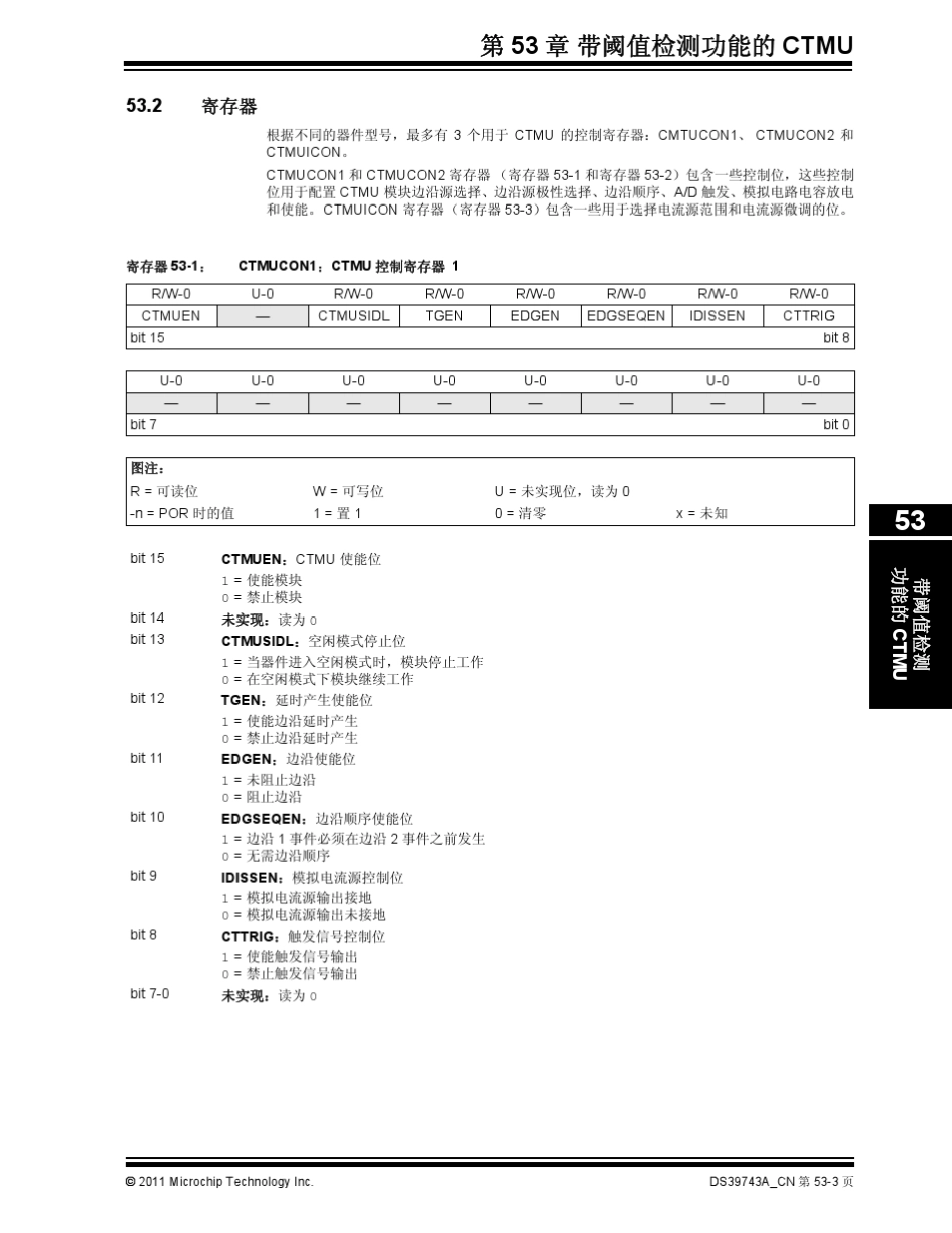 PIC24F系列参考手册第53章带阈值检测功能的充电时间测量单元(CTMU)_第3页