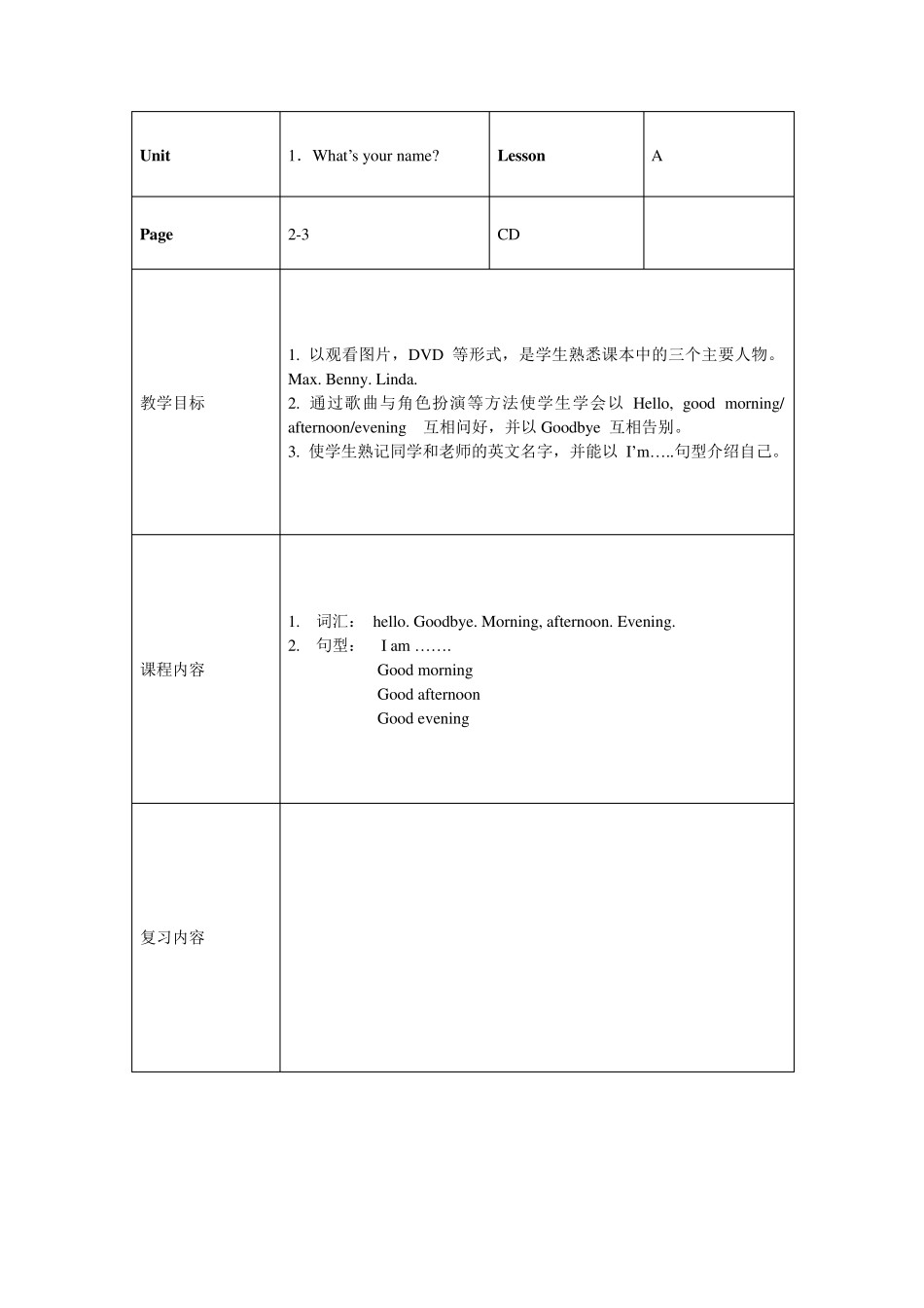 Playway1重点难点教案_第1页