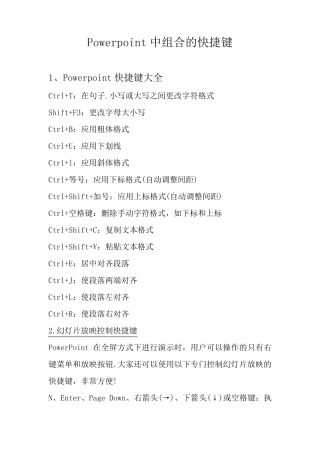 Powerpoint中组合的快捷键