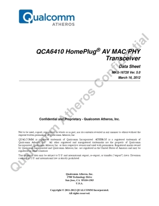 QCA641068pinQFN高通电力载波