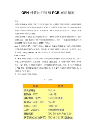 QFN封装的组装和PCB布局指南