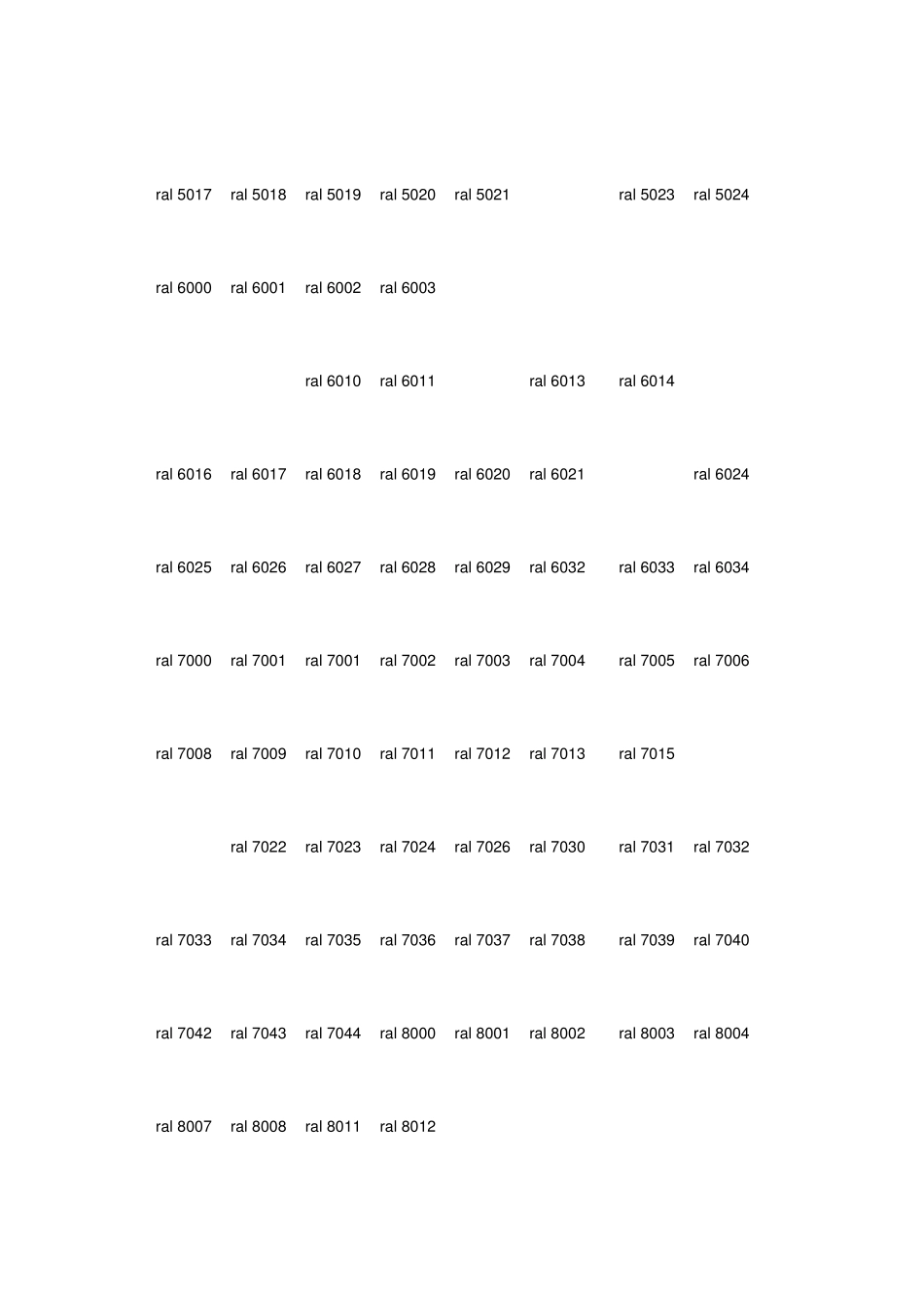 RAL工业国际标准色卡对照(图片代码对照)_第2页