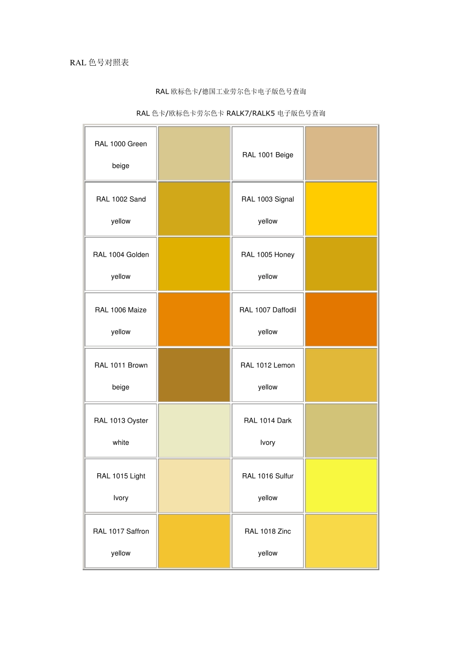 RAL色号对照表_第1页