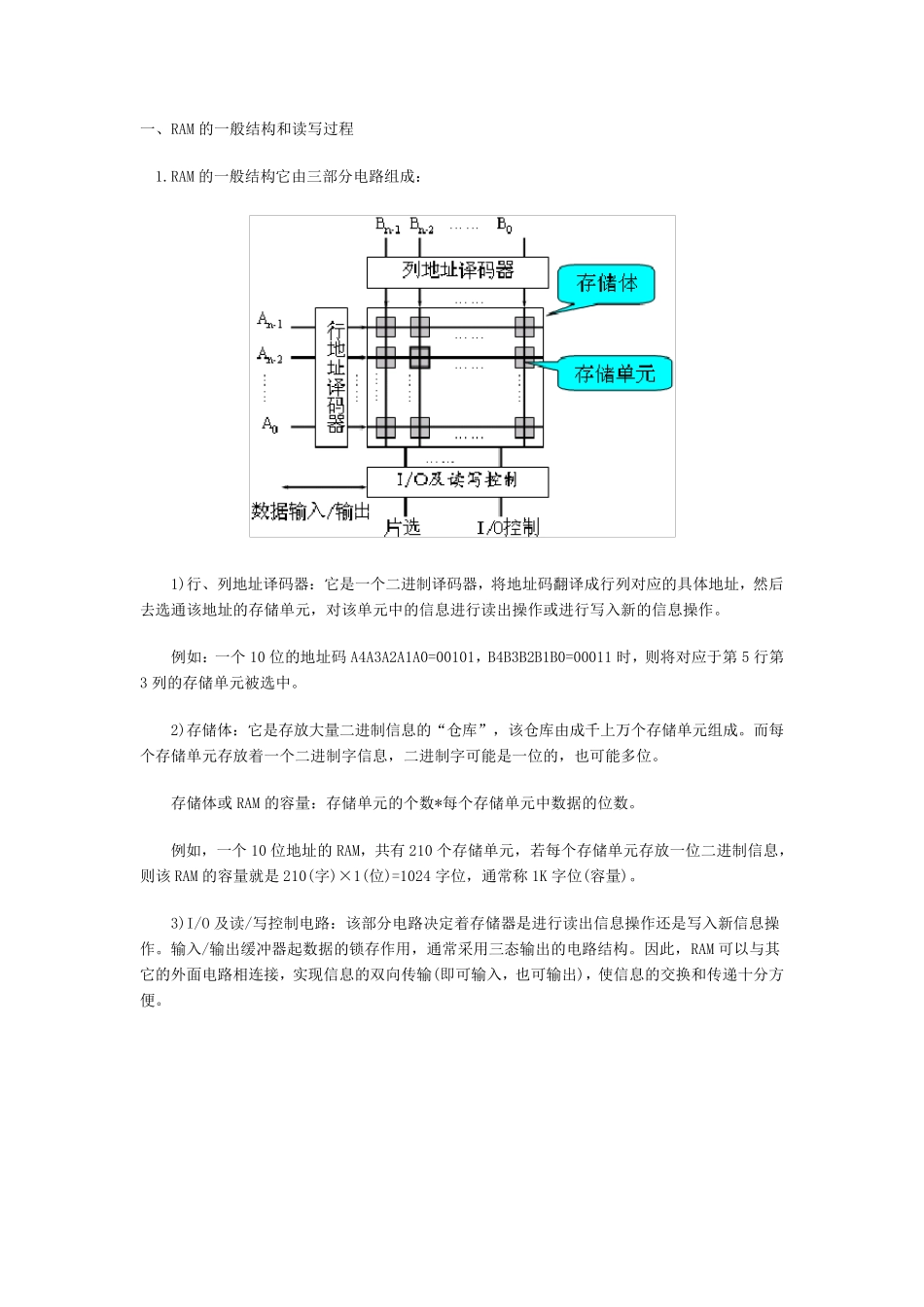 RAM的一般结构和读写过程_第1页