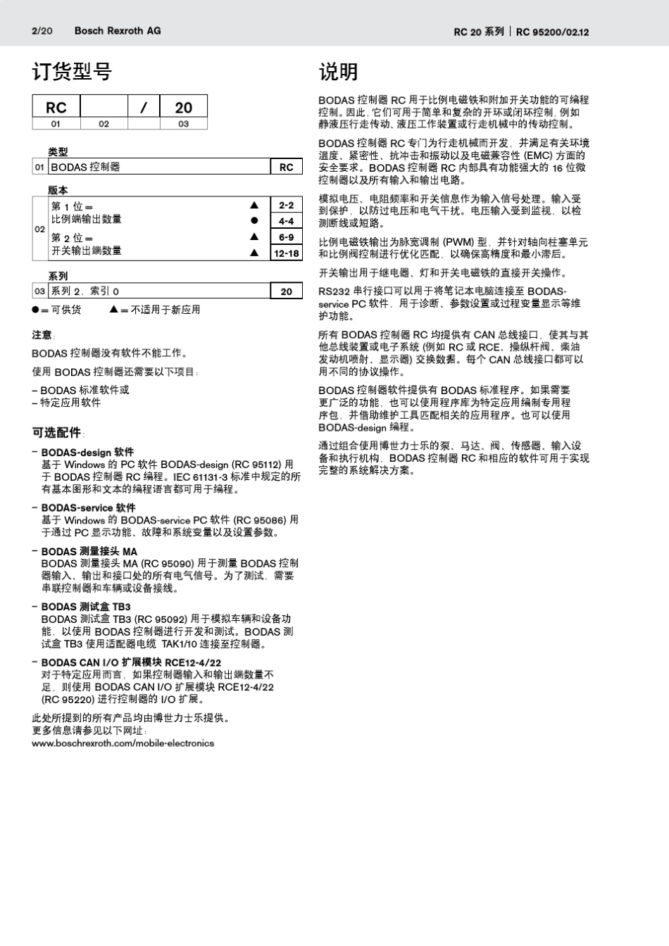 rc95200_201202RC20系列控制器_第2页