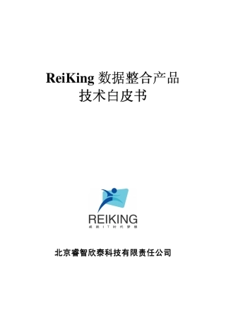 ReiKing数据整合产品技术白皮书