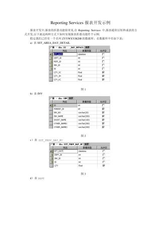 ReportingServices报表开发示例