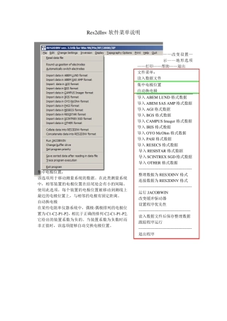 Res2dInv软件菜单说明