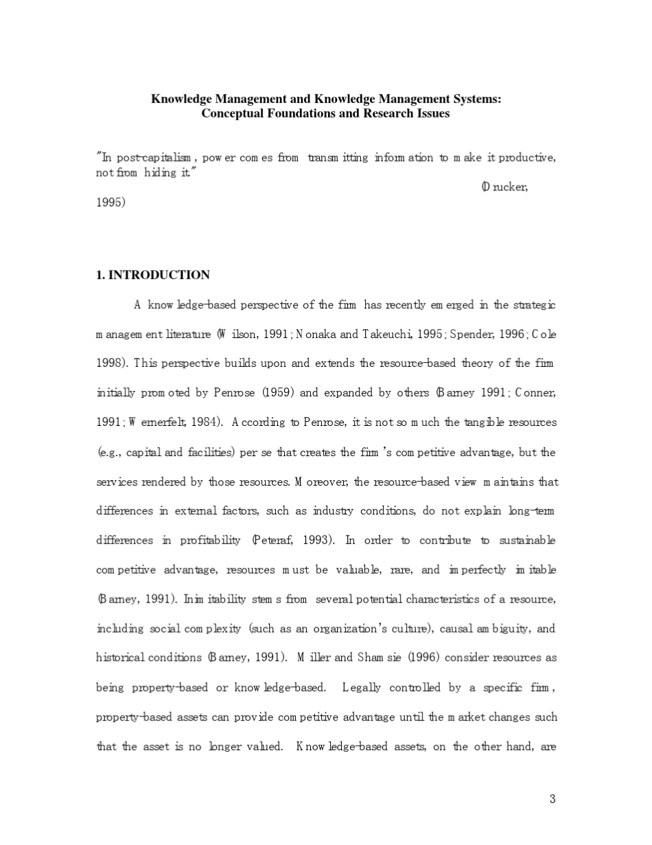 ReviewKnowledgemanagementandknowledgemanagementsystemsConceptualfoundationsandrese_第3页
