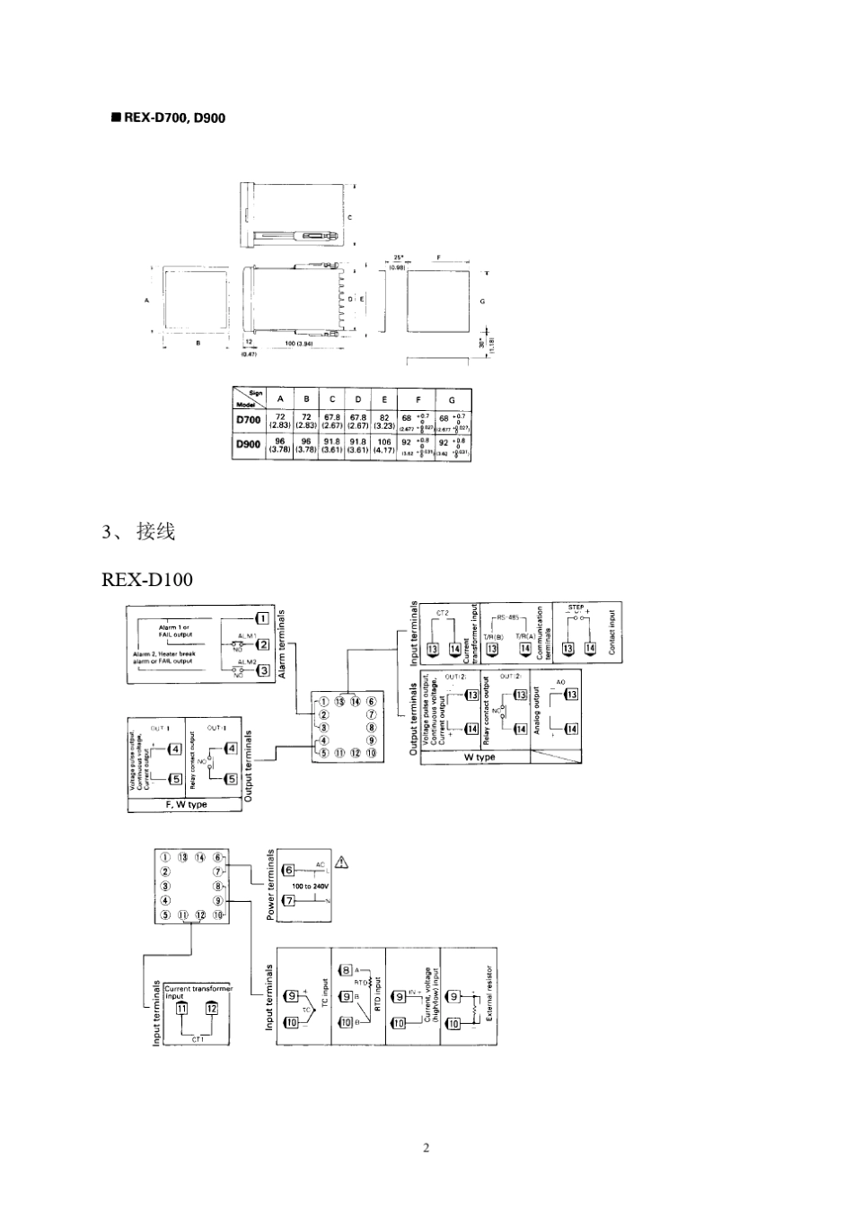 rexDxx系列温度控制器说明_第2页