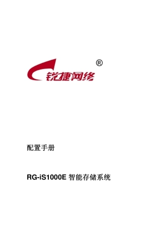 RGiS1000E智能存储系统配置手册