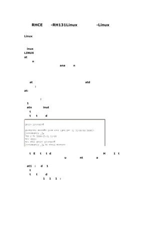 RHCE课程RH131Linux管理笔记四Linux的计划任务