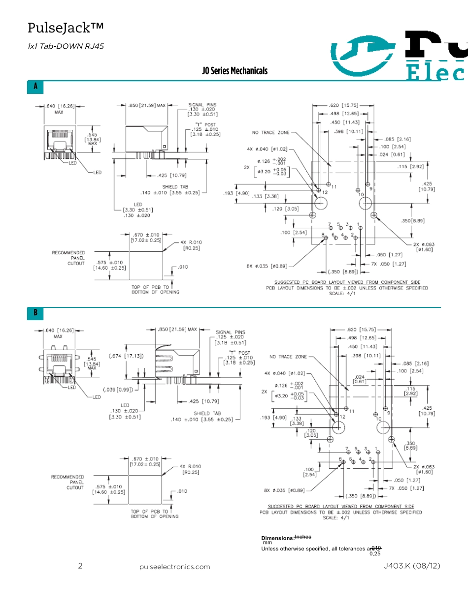 RJ45带屏蔽罩网络变压器_第2页
