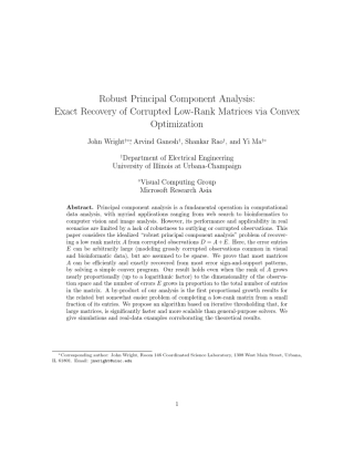 RobustPrincipalComponentAnalysis