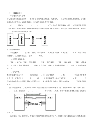 RS232接口,RS485接口,RS422接口