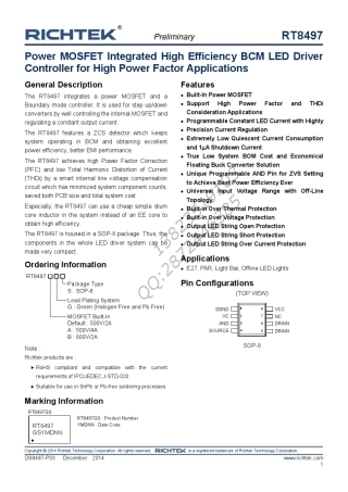 RT8497非隔离内置MOS