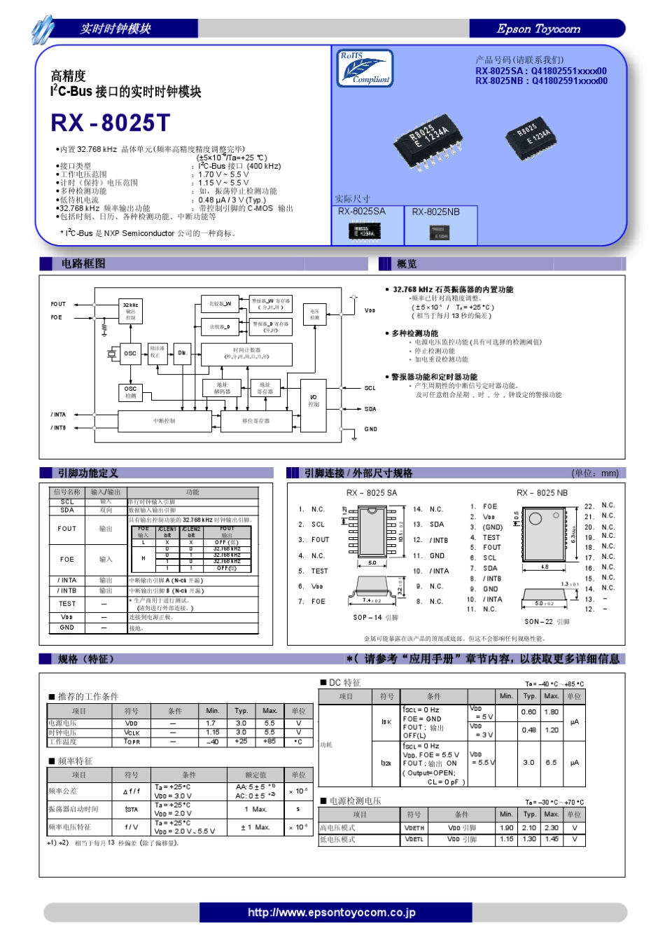 RX8025T时钟芯片选用指南_第2页