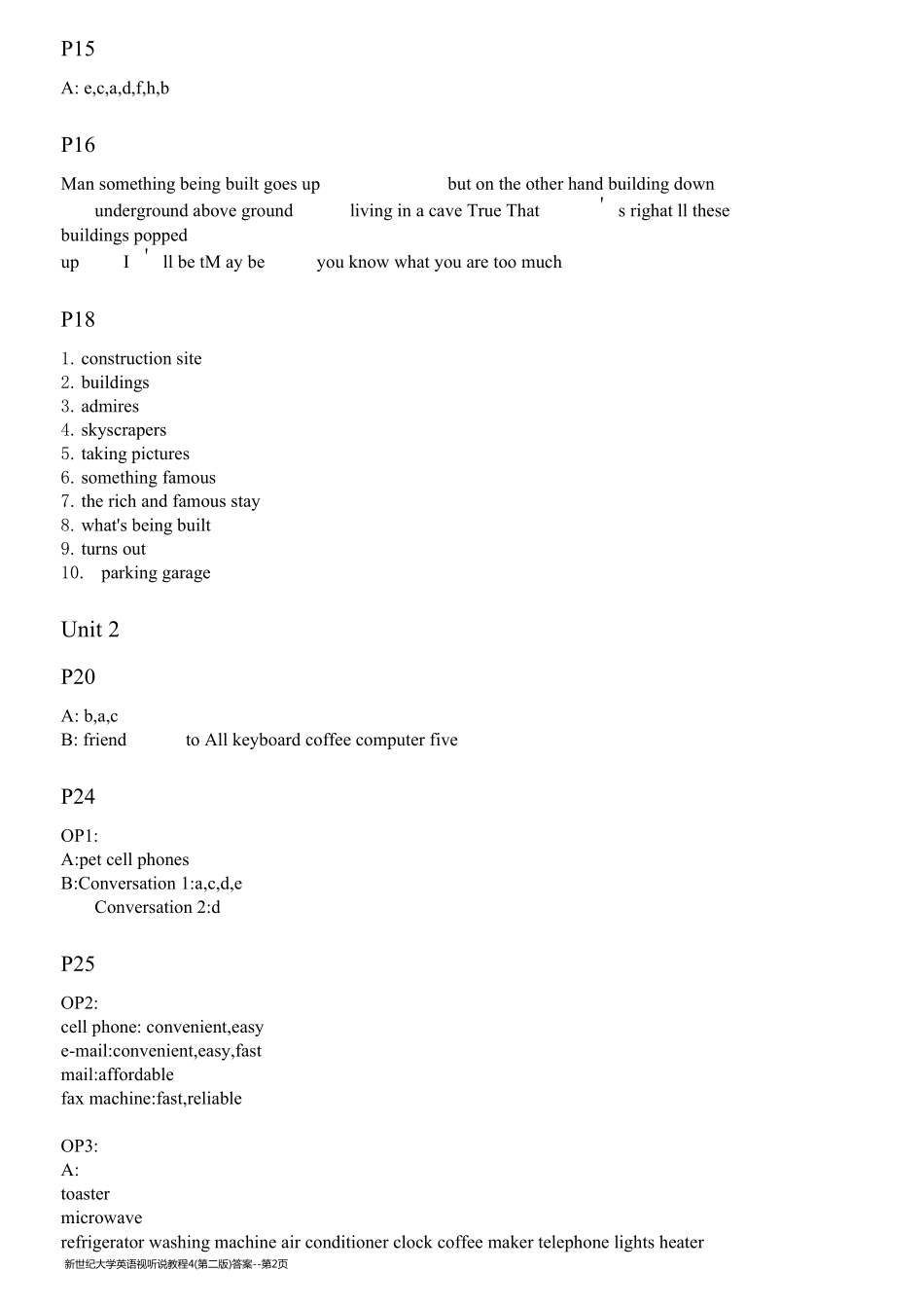 新世纪大学英语视听说教程4(第二版)答案_第2页