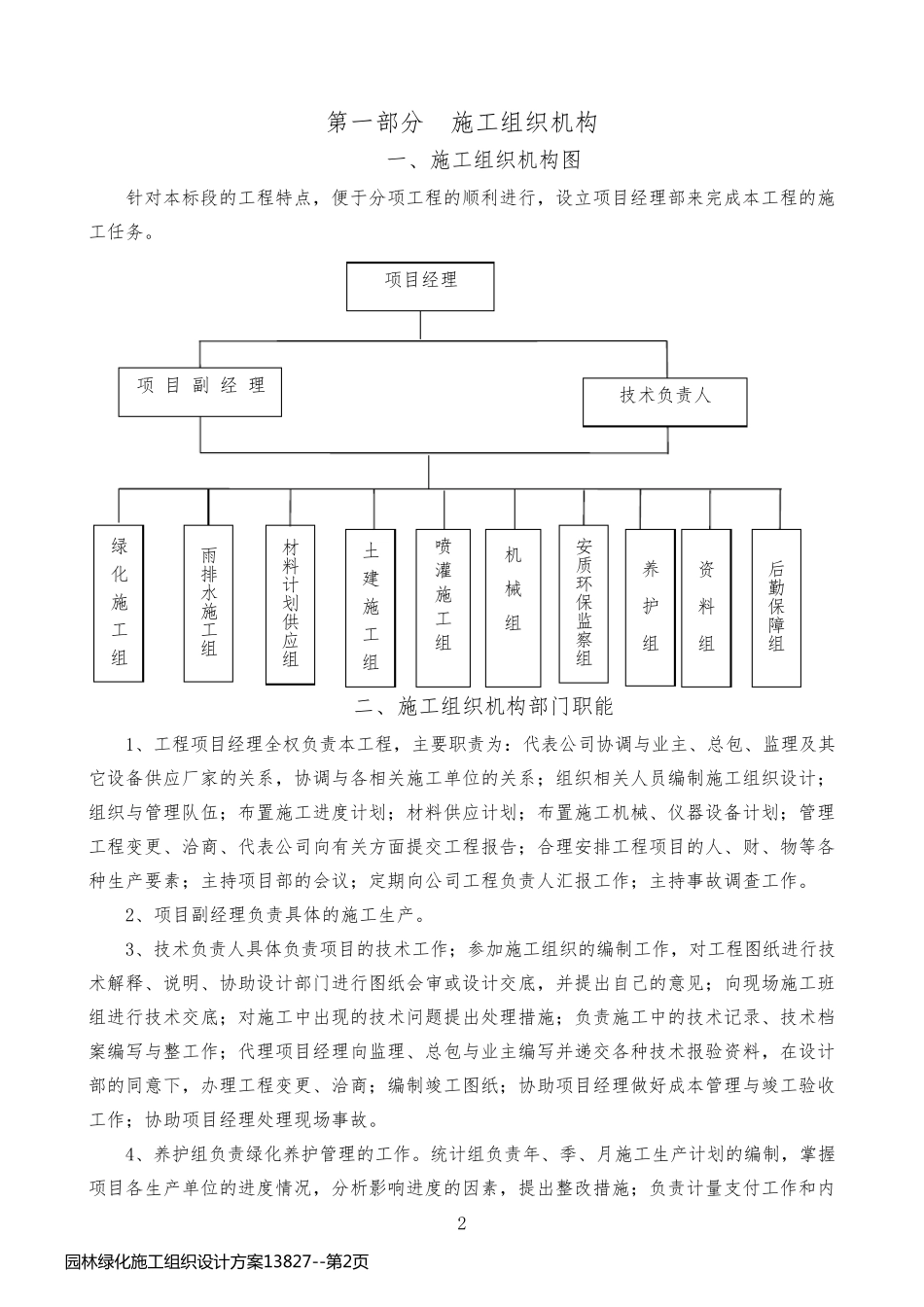 园林绿化施工组织设计方案13827_第2页