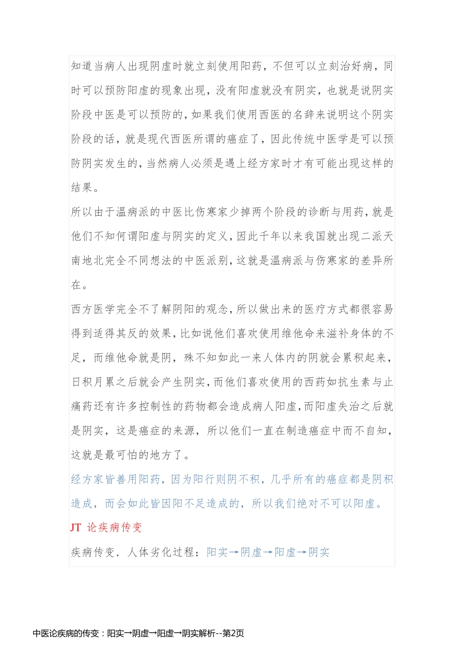 中医论疾病的传变：阳实→阴虚→阳虚→阴实解析_第2页