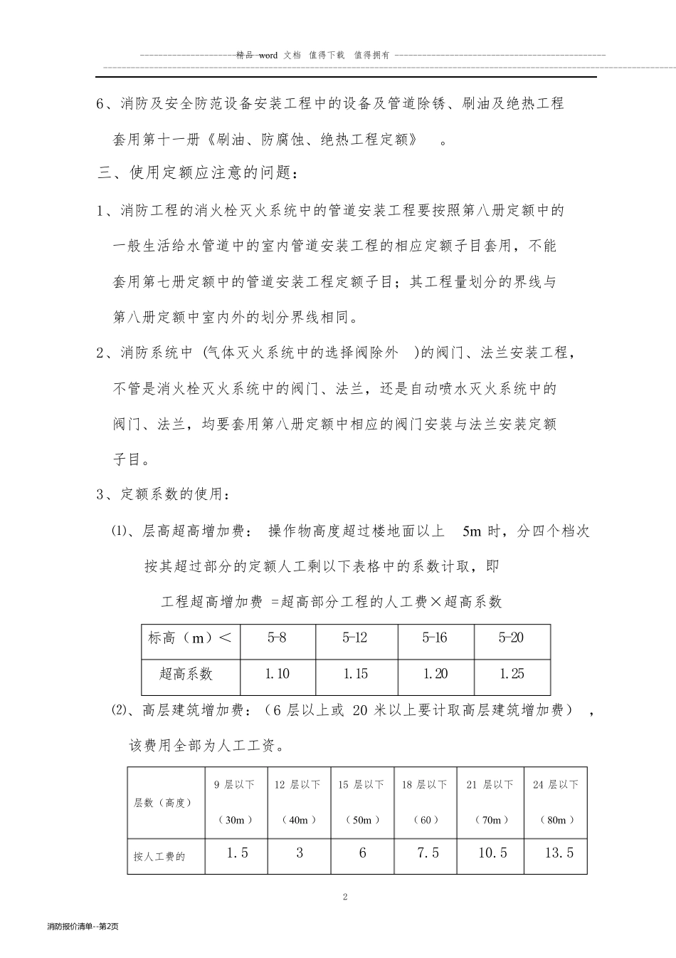 消防报价清单_第2页