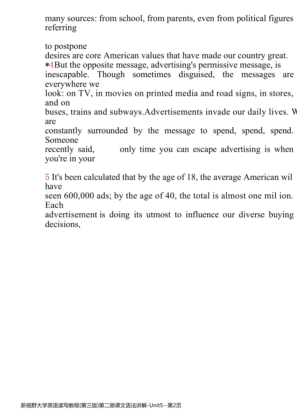 新视野大学英语读写教程(第三版)第二册课文语法讲解-Unit5_第2页