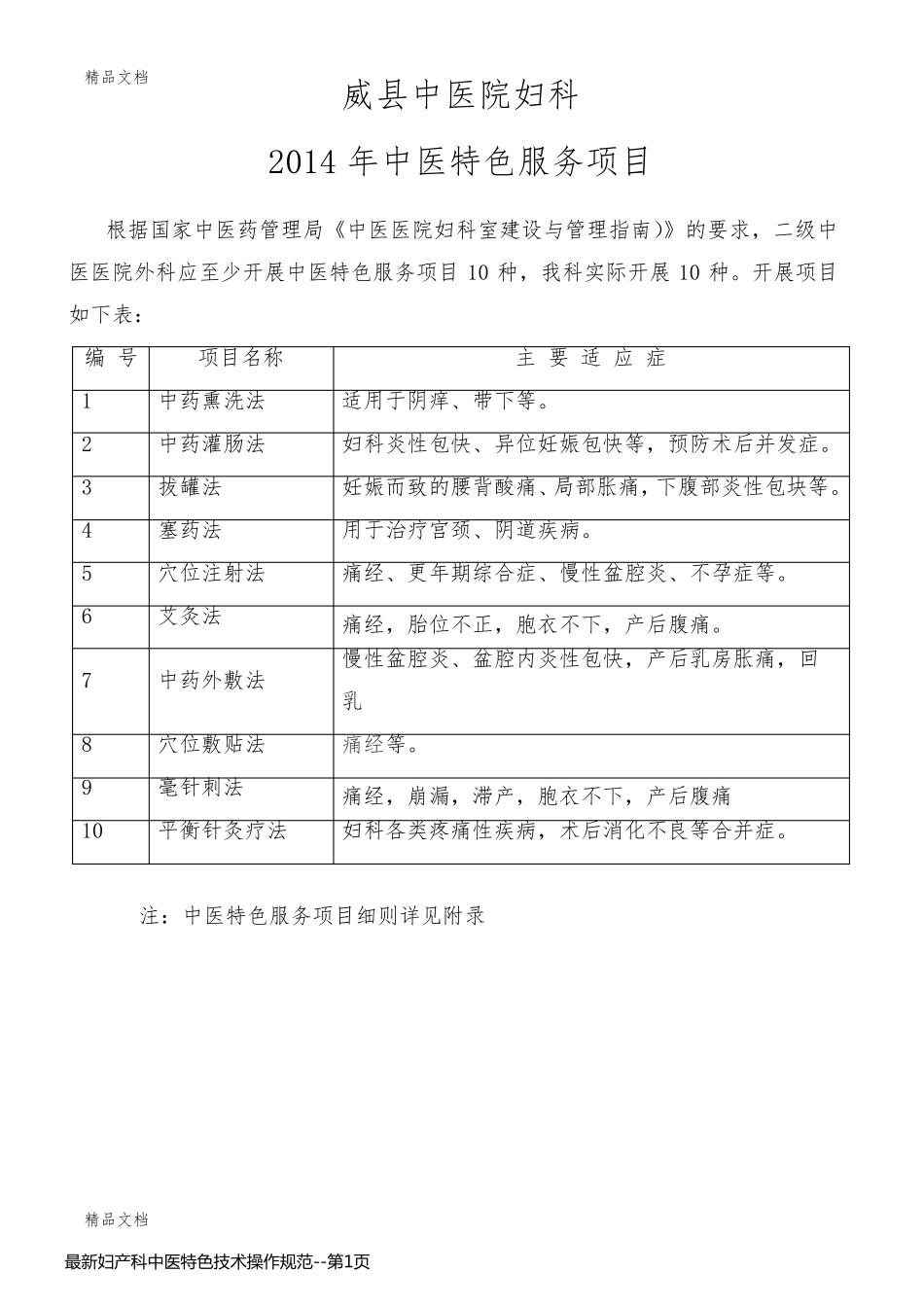 最新妇产科中医特色技术操作规范_第1页