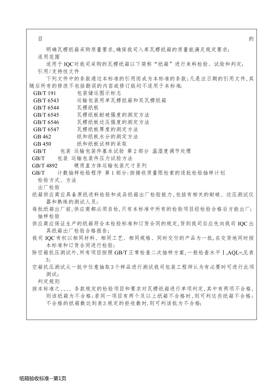 纸箱验收标准_第1页