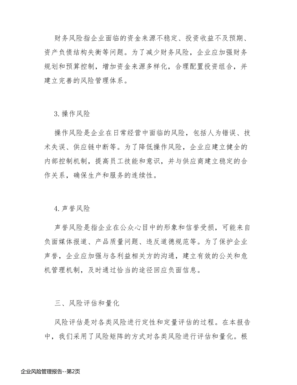 企业风险管理报告_第2页