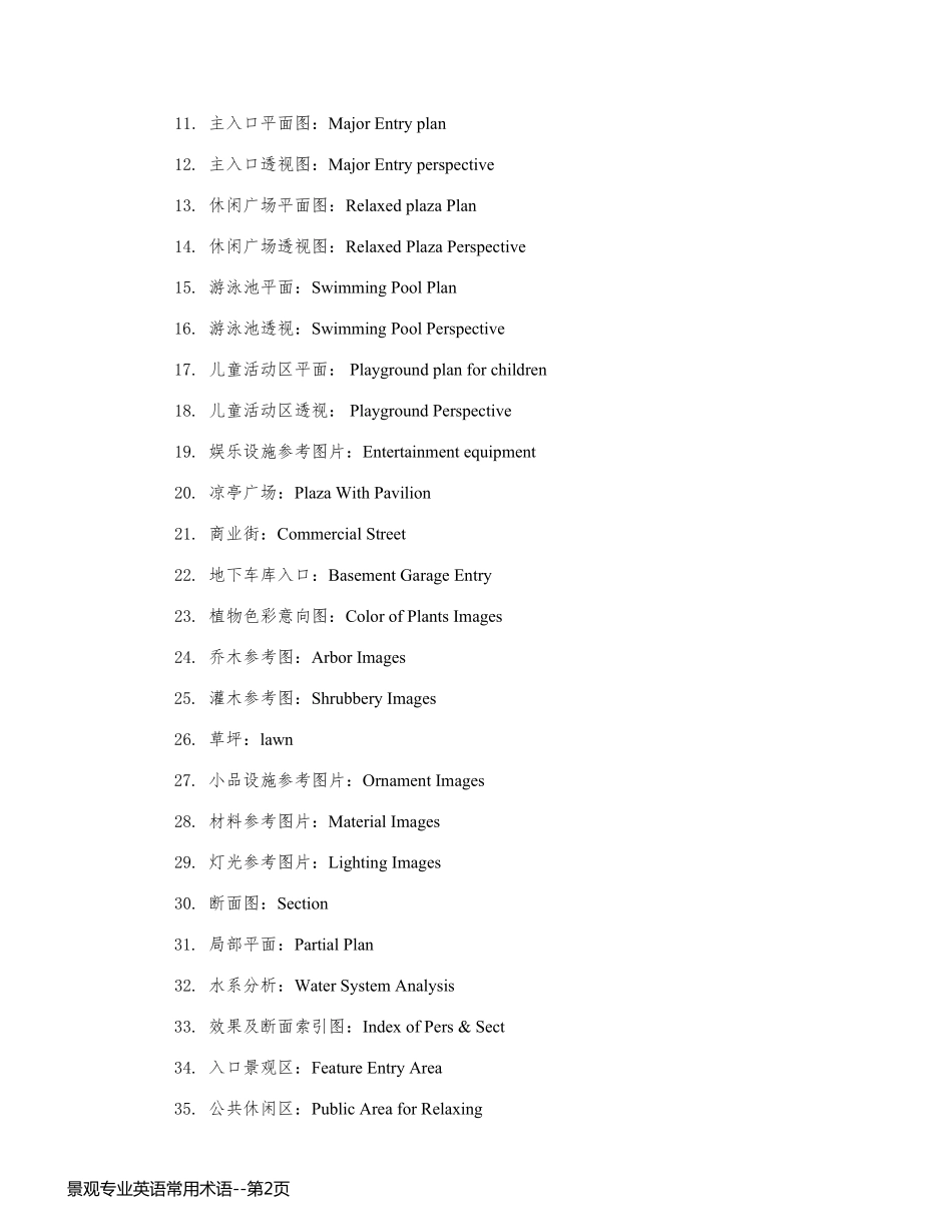 景观专业英语常用术语_第2页