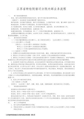 江苏省特检院宿迁分院内部业务流程