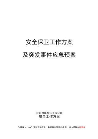 安保方案(比赛)