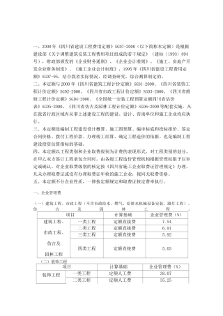 四川取费费率表