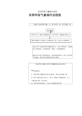简易呼吸气囊操作流程