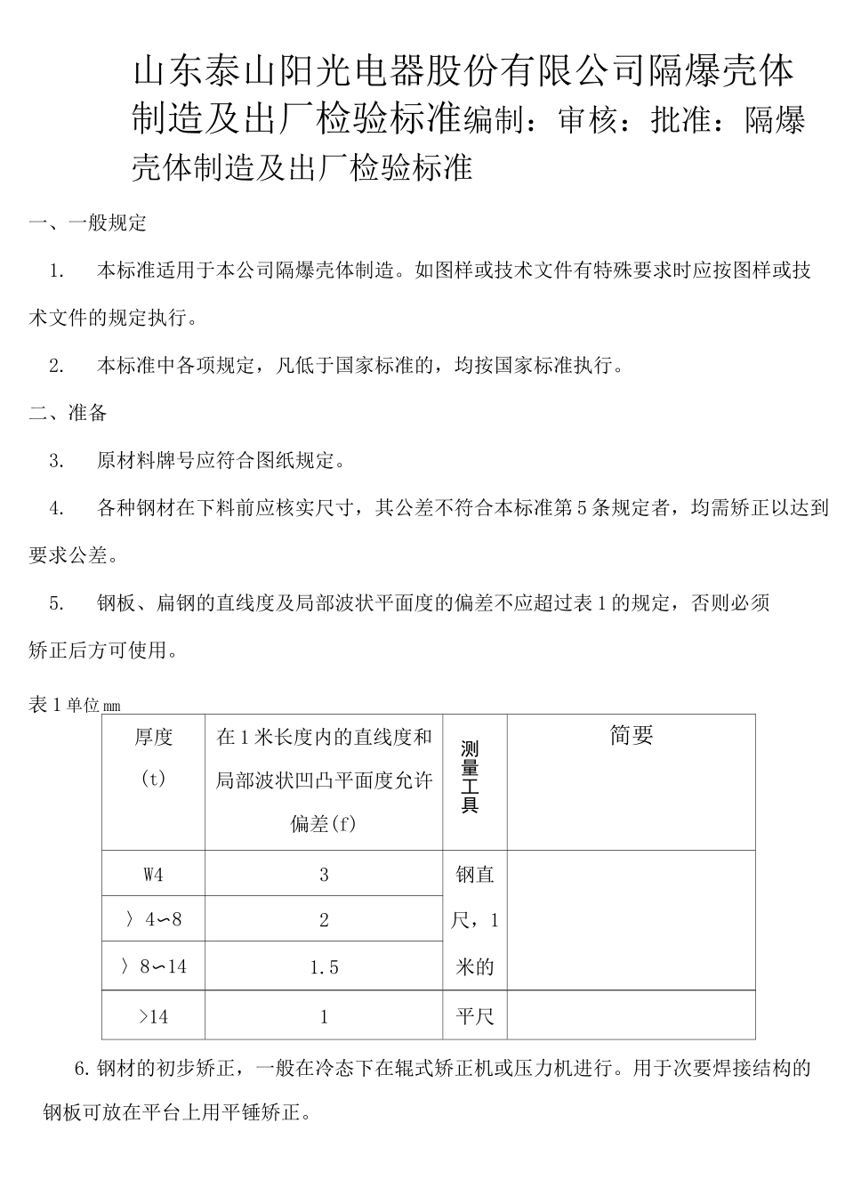 隔爆壳体制造及出厂检验标准_第1页