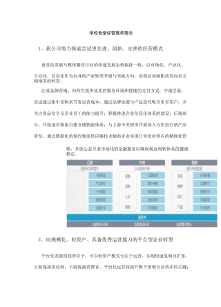 学校食堂经营服务理念