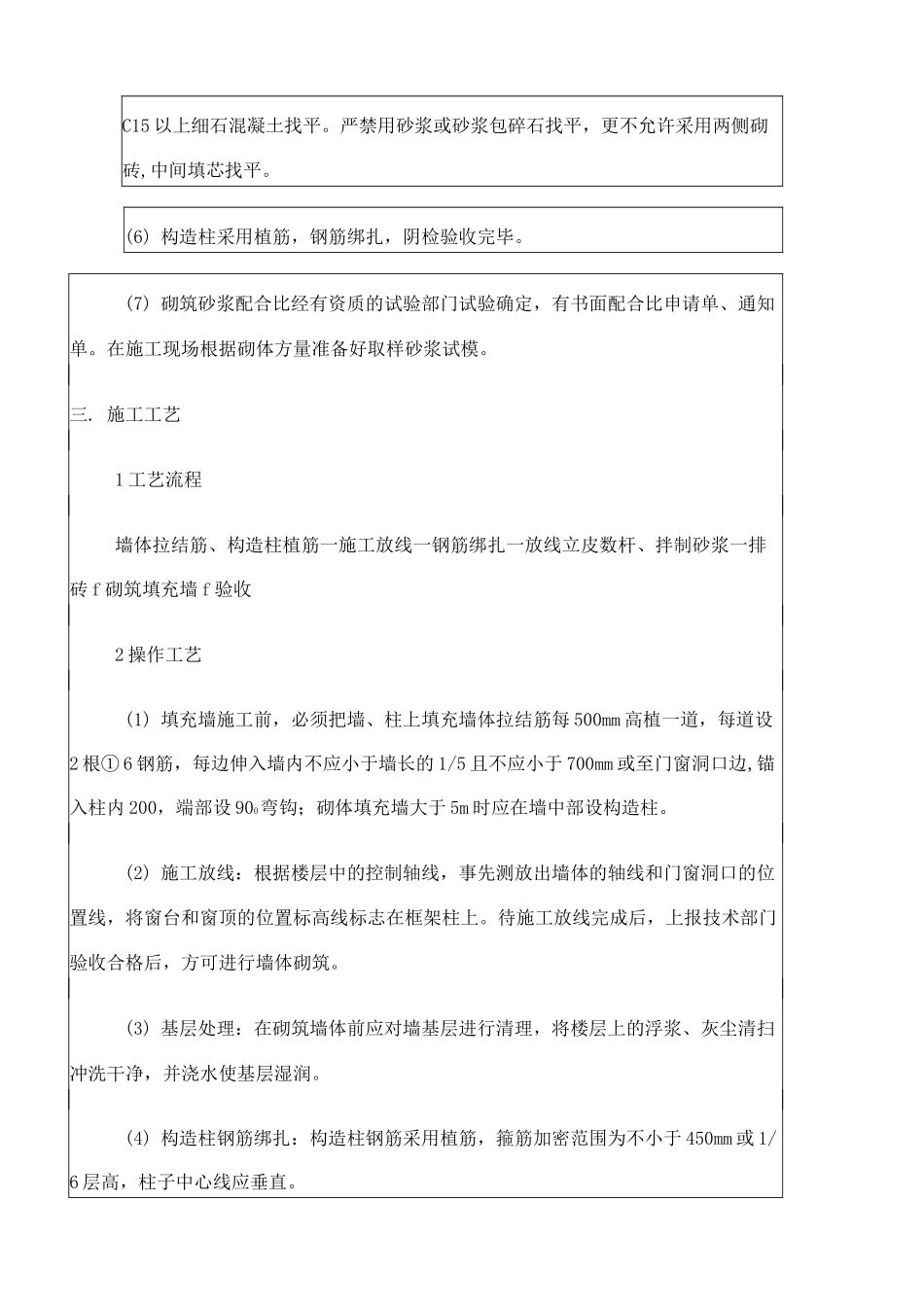 填充墙砌体工程技术交底_第3页