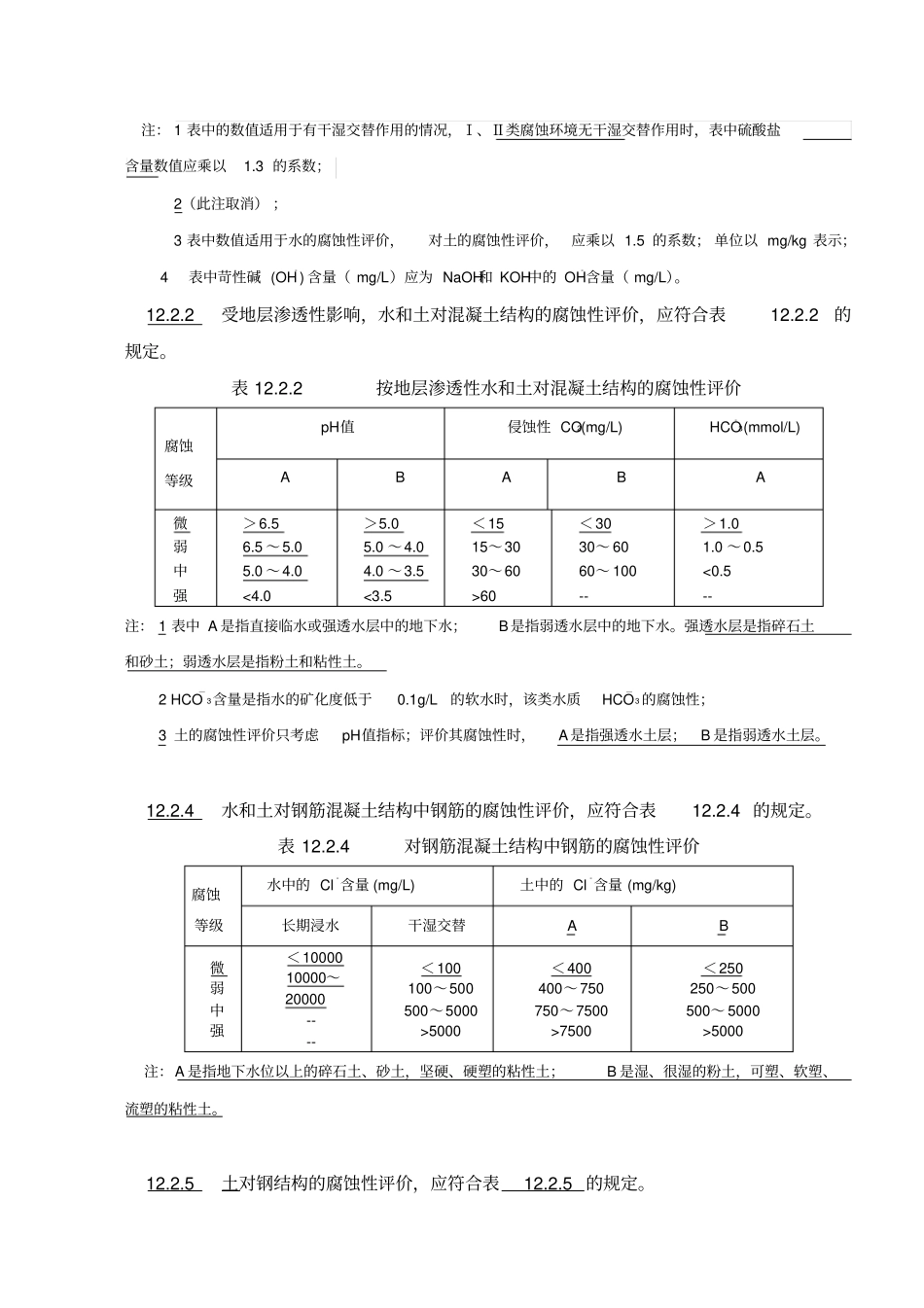 岩土工程勘察规范gb5002—2002009年版水土腐蚀性判定部分_第3页