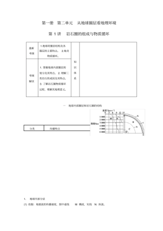岩石圈的组成与物质循环