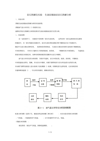 岩石热解仪试验生油岩储油岩岩石热解分析