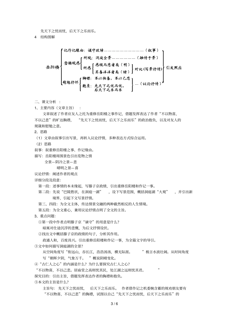岳阳楼记复习考试要点_第3页