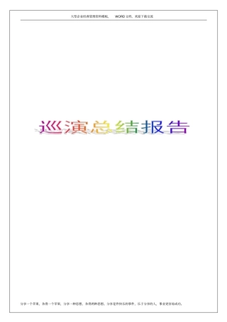 巡演总结报告37p