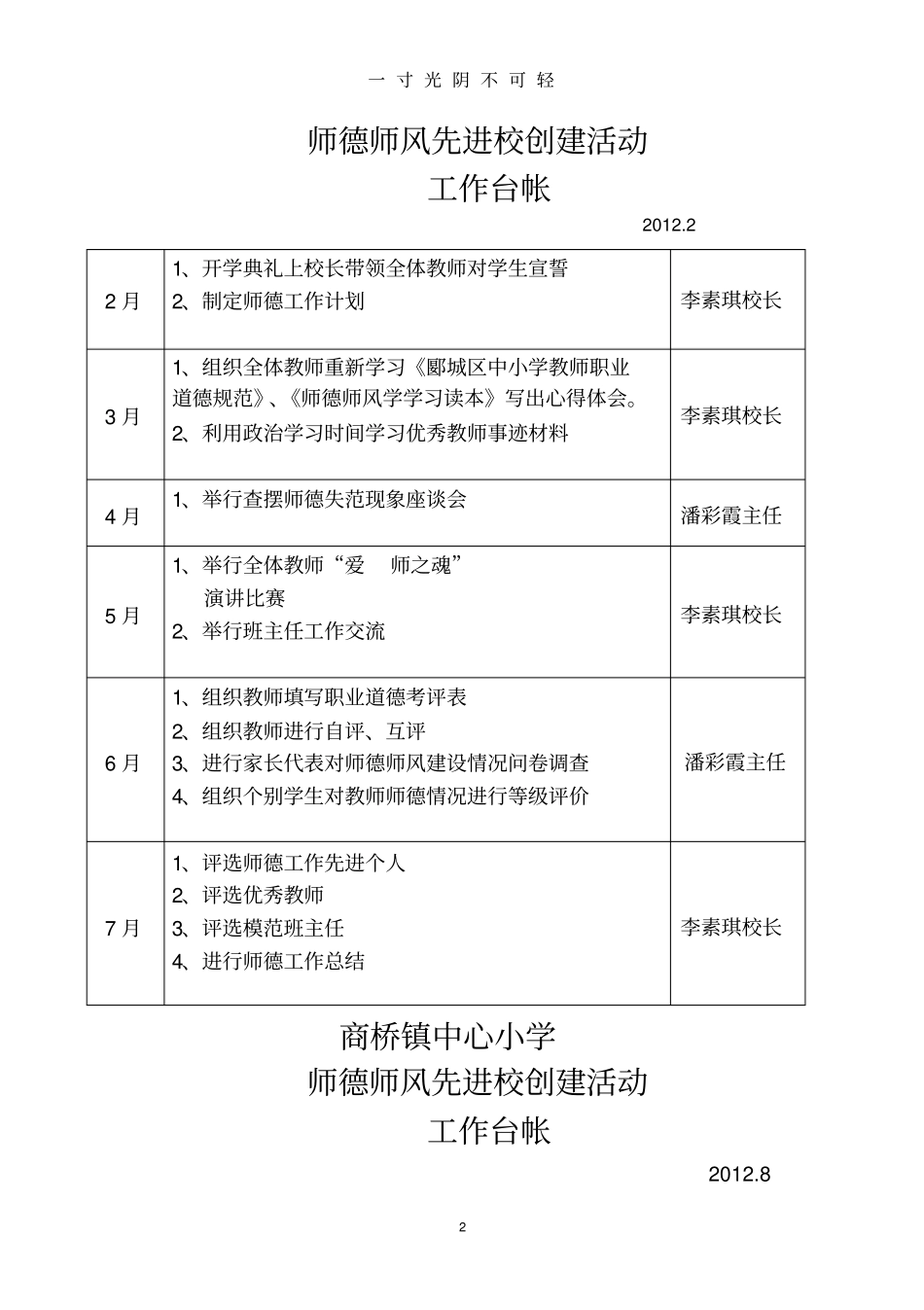 师德师风台账_第2页