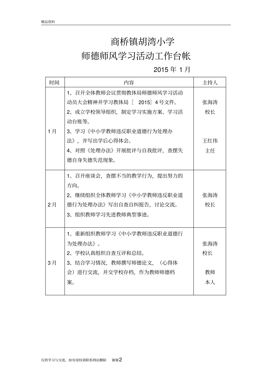 师德师风台账说课材料_第2页