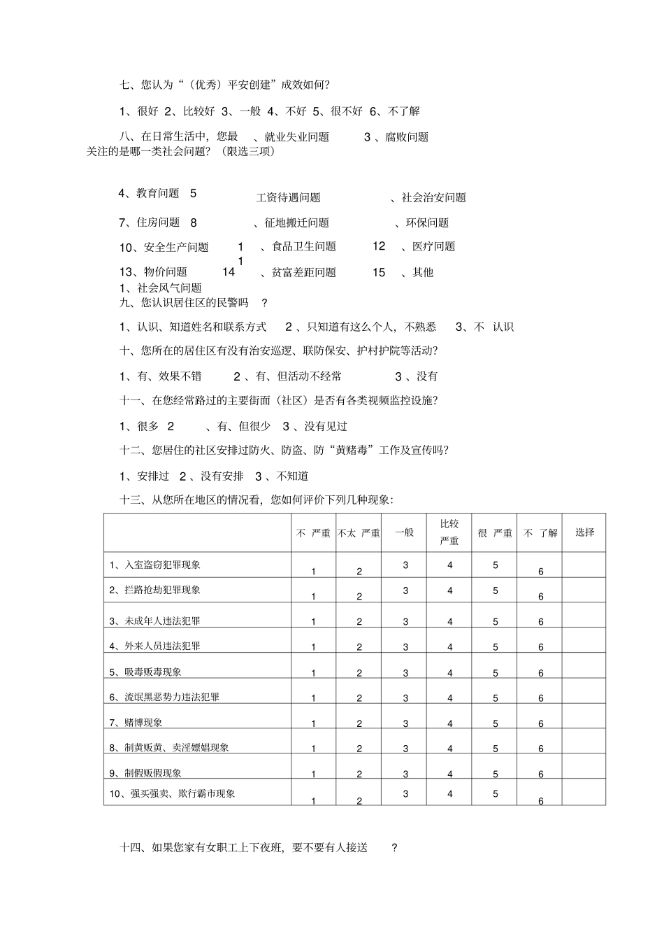 平安建设满意度问卷调查工作_第2页