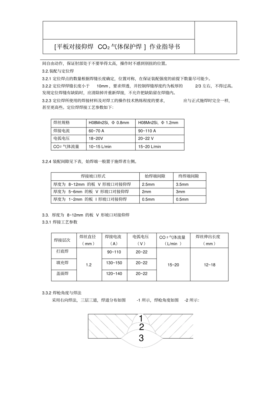 平板对接仰焊二氧化碳气体保护焊_第3页