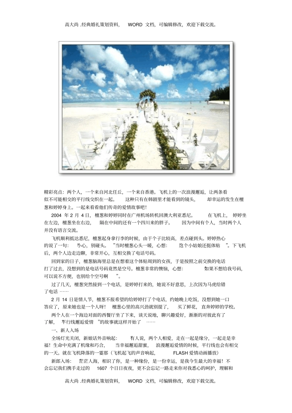 平行线邂逅爱情主题婚礼策划方案3P_第2页