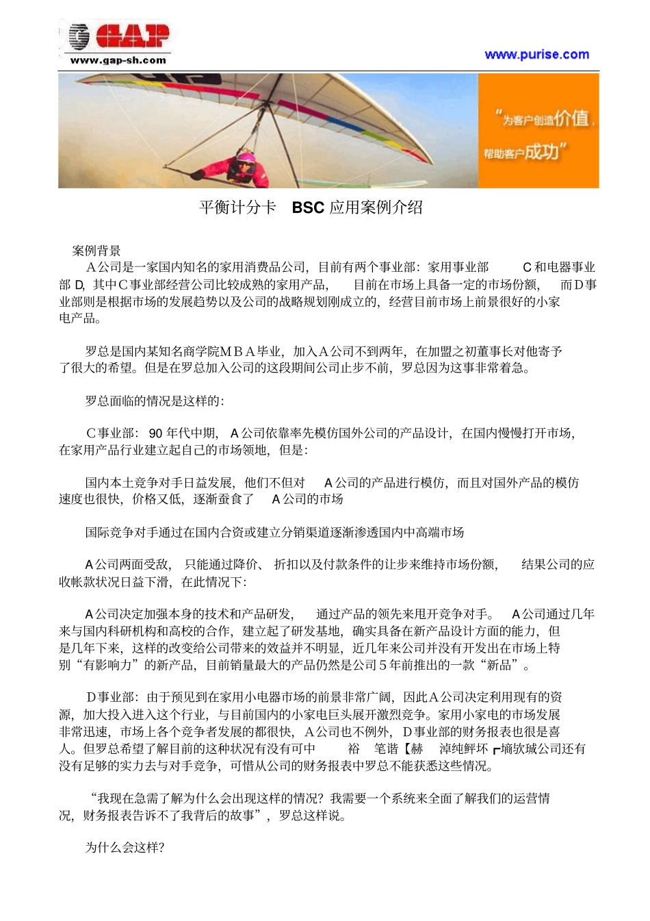 平衡计分卡BSC的应用案例介绍_第1页