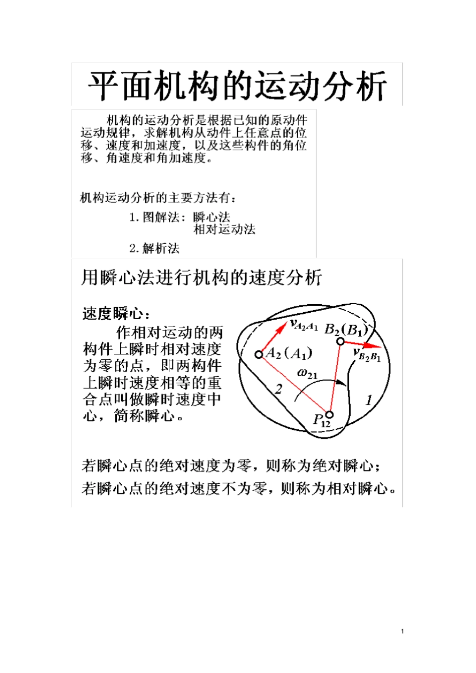 平面机构运动分析_第1页